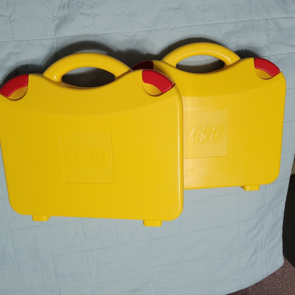 Set of 2 Lego Cases For Lego Building Blocks Bricks Lego Travel Box